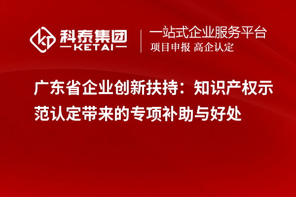 廣東省企業創新扶持：知識產權示范認定帶來的專項補助與好處