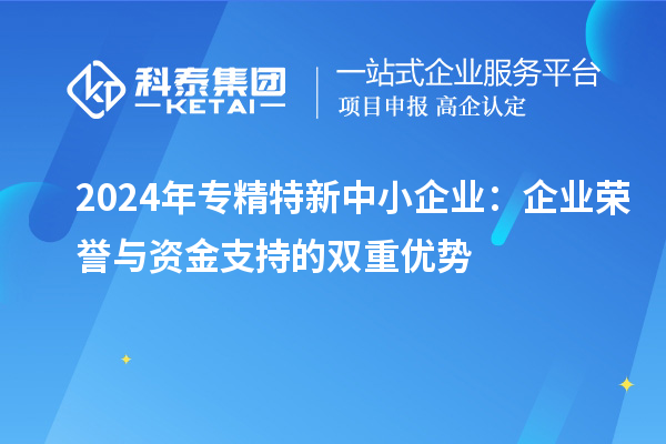 2024年專精特新中小企業(yè)：企業(yè)榮譽(yù)與資金支持的雙重優(yōu)勢(shì)