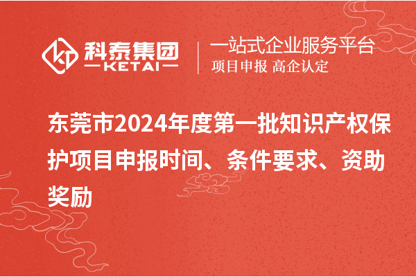 東莞市2024年度第一批知識產(chǎn)權(quán)保護項目申報時間、條件要求、資助獎勵