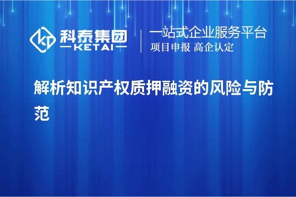 解析知識(shí)產(chǎn)權(quán)質(zhì)押融資的風(fēng)險(xiǎn)與防范