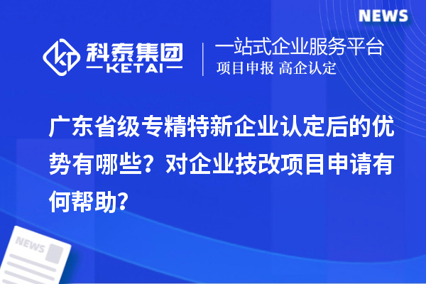 廣東省級(jí)專精特新企業(yè)認(rèn)定后的優(yōu)勢(shì)有哪些？對(duì)企業(yè)技改項(xiàng)目申請(qǐng)有何幫助？