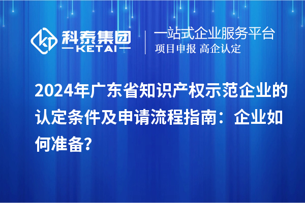 2024年廣東省知識產權示范企業的認定條件及申請流程指南：企業如何準備？