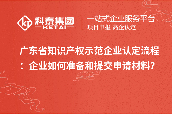 廣東省知識產(chǎn)權(quán)示范企業(yè)認(rèn)定流程：企業(yè)如何準(zhǔn)備和提交申請材料？