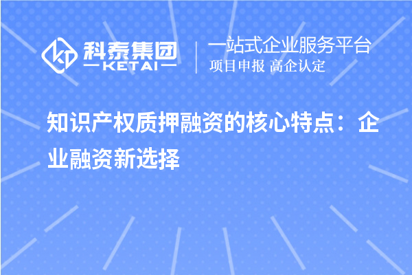 知識產(chǎn)權質(zhì)押融資的核心特點：企業(yè)融資新選擇