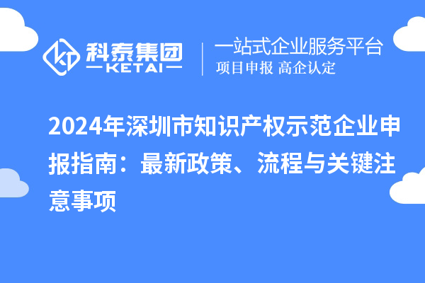 2024年深圳市知識產權示范企業申報指南：最新政策、流程與關鍵注意事項