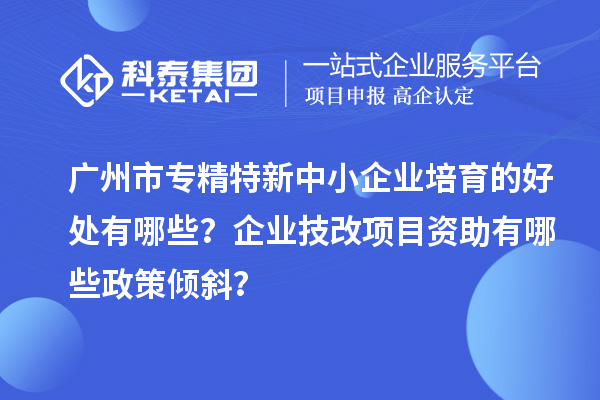 廣州市專精特新中小企業培育的好處有哪些？企業技改項目資助有哪些政策傾斜？