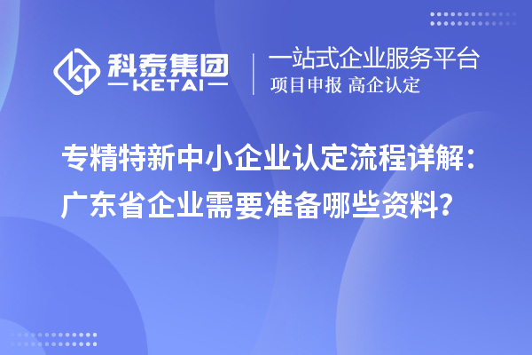 專精特新中小企業認定流程詳解：廣東省企業需要準備哪些資料？