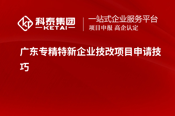 廣東專精特新企業技改項目申請技巧