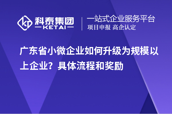 廣東省小微企業如何升級為規模以上企業？具體流程和獎勵