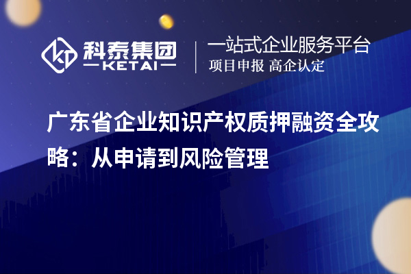 廣東省企業知識產權質押融資全攻略：從申請到風險管理