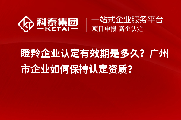 瞪羚企業認定有效期是多久？廣州市企業如何保持認定資質？