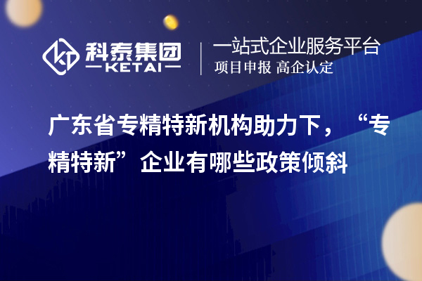 廣東省專精特新機構助力下，“專精特新” 企業有哪些政策傾斜