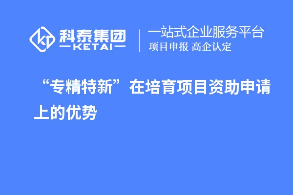 “專精特新” 在培育項目資助申請上的優勢