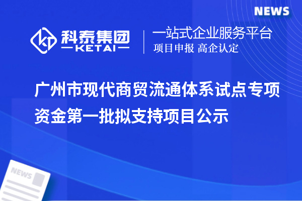 廣州市現代商貿流通體系試點專項資金第一批擬支持項目公示