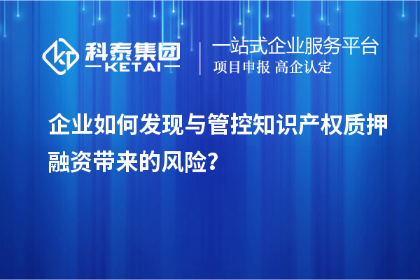 企業如何發現與管控知識產權質押融資帶來的風險？